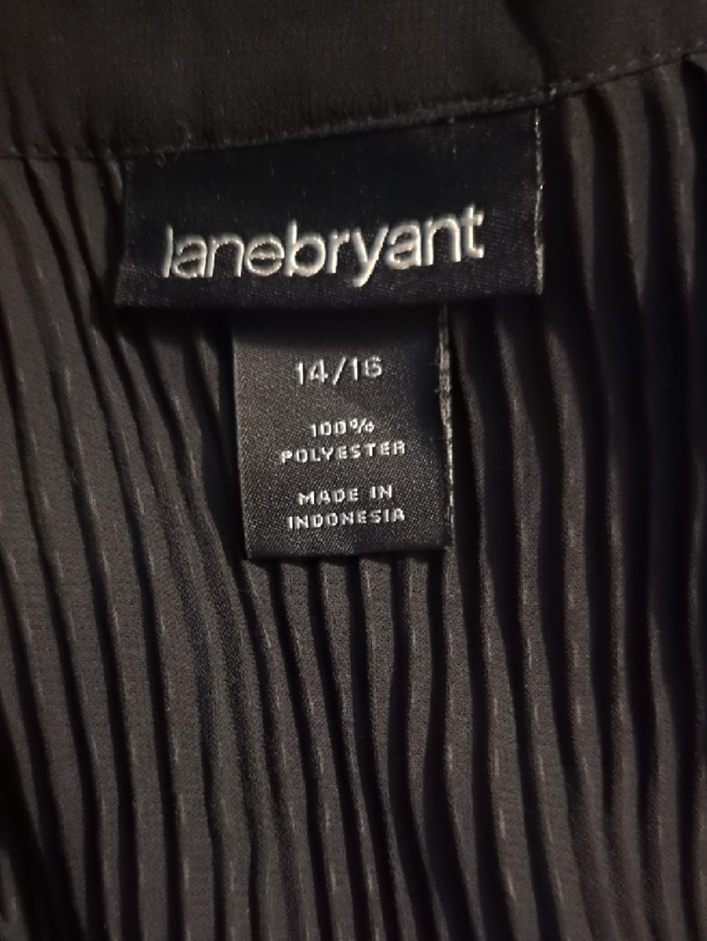 Lane Bryant Black Sheer Button-Down Long Sleeve Blouse - Picture 3 of 3